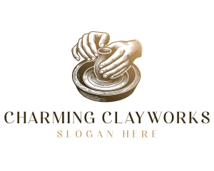 Clay Pottery Hand logo