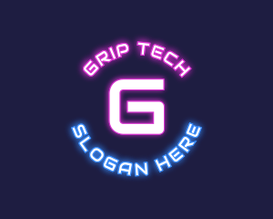 Neon Tech Lettermark  logo design