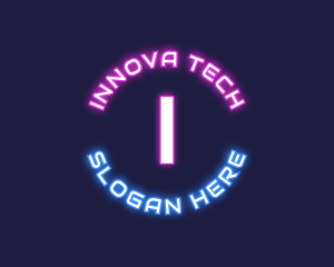 Neon Tech Lettermark  logo design