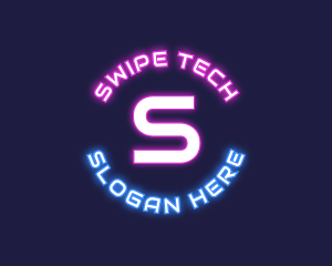 Neon Tech Lettermark  logo design