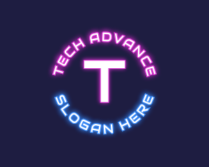 Neon Tech Lettermark  logo design