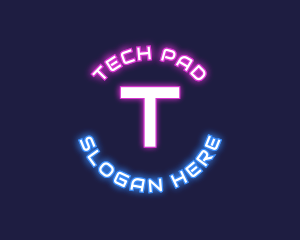 Neon Tech Lettermark  logo design