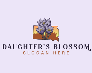 South Dakota Pasque Flower logo design