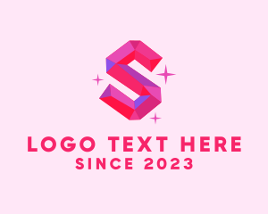 Shiny Gem Letter S logo