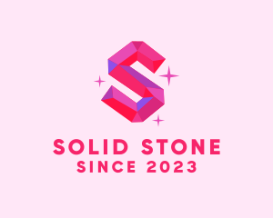 Shiny Gem Letter S logo design