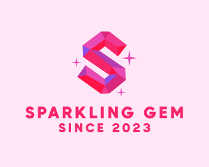 Shiny Gem Letter S logo design