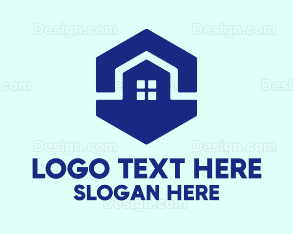 Blue Hexagon House Logo