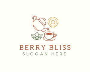 Teapot Tea Cup logo design