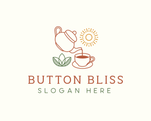 Teapot Tea Cup logo design