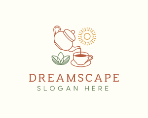 Teapot Tea Cup logo design