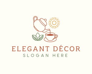 Teapot Tea Cup logo design