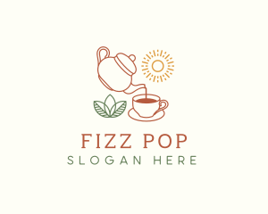 Teapot Tea Cup logo design