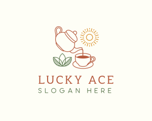 Teapot Tea Cup logo design