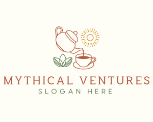 Teapot Tea Cup logo design