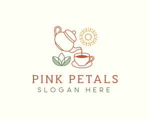 Teapot Tea Cup logo design