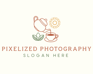 Teapot Tea Cup logo design