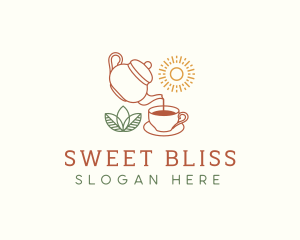 Teapot Tea Cup logo design