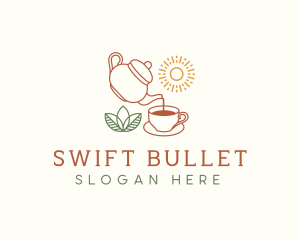 Teapot Tea Cup logo design