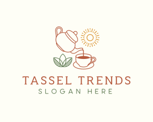 Teapot Tea Cup logo design