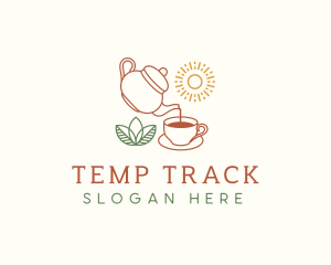 Teapot Tea Cup logo design