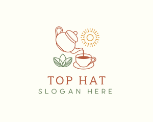 Teapot Tea Cup logo design