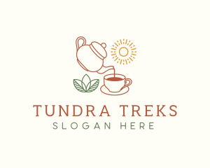 Teapot Tea Cup logo design