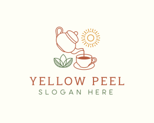 Teapot Tea Cup logo design