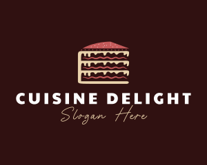 Baking Red Velvet Cake logo design