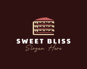 Baking Red Velvet Cake logo design