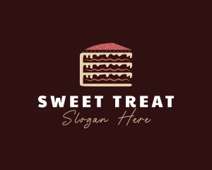 Baking Red Velvet Cake logo design