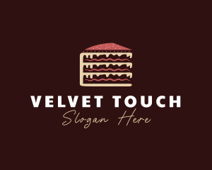 Baking Red Velvet Cake logo design