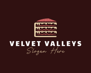 Baking Red Velvet Cake logo design