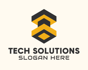 Digital Technology Cube  Logo
