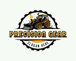 Bulldozer Heavy Equipment logo