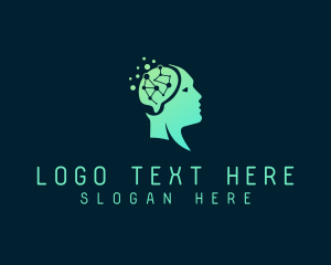 Cyber Tech Ai Brain Logo