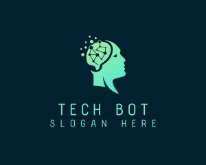 Cyber Tech Ai Brain logo design