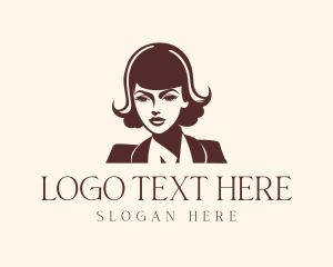 Girl Hair Aesthetic Logo