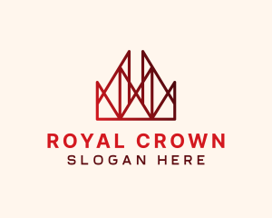 Royal Geometric Crown logo design