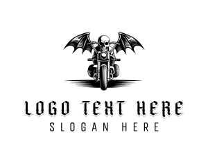 Motorbike Skull Rider logo