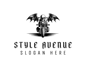 Motorbike Skull Rider Logo