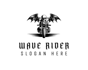 Motorbike Skull Rider logo design