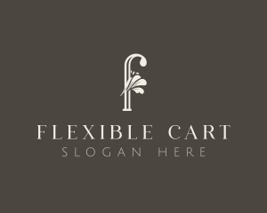 Elegant Floral Boutique Letter F logo design