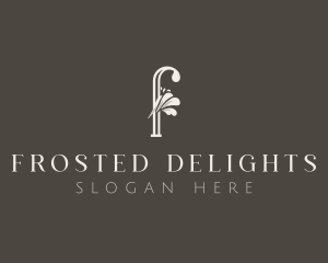 Elegant Floral Boutique Letter F logo design