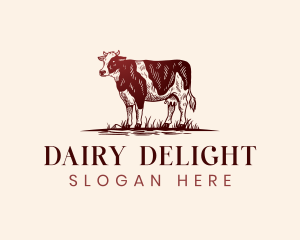 Agricultural Cow Farm logo design