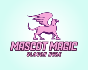 Pink Griffin Mascot logo design