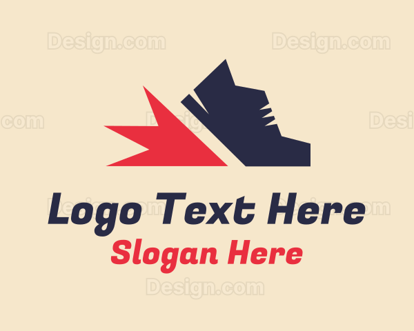 Running Shoe Footwear Logo