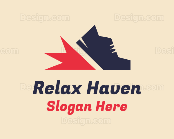 Running Shoe Footwear Logo