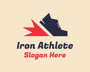 Running Shoe Footwear logo design