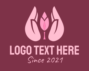 Pink Hand Tulip  logo