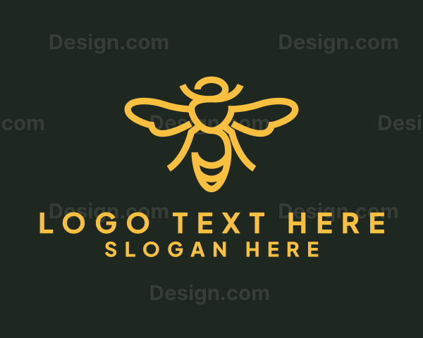 Yellow Honey Bumblebee Logo